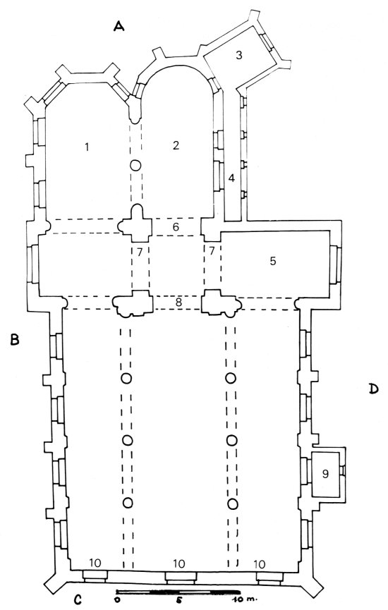 Plattegrond van de oude kerk